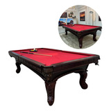 Mesa Sinuca Bilhar Profissional Snooker Madeira Maciça Luxo