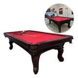 Mesa Sinuca Bilhar Profissional Snooker Madeira Maciça Luxo