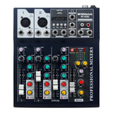 Mesa Som 4 Canais Dj Delay Repeat Bluetooth Usb Phantom Power 48v 110v 220v