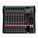 Mesa Som Profissional 8 Canais Console Misturador Usb Efeito