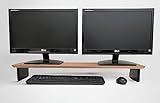 Mesa Stand Desk 85x22Cm Suporte Elevado Para Monitor Freijó