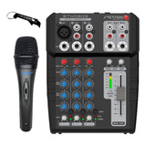 Mesa Stetsom Equalizadora Stm 0803 3canais Microfone Karaoke