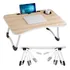 Mesa Suporte Para Notebook Mdf Cama Sofá Dobrável Portátil Cor Bege