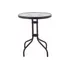 Mesa Tampo Vidro Aço Temperado Redonda 60x70cm Jardim Jantar