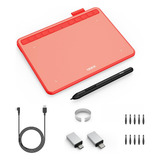Mesas Digitalizadoras S640 Tablet Desenho Android Cor Vermelho