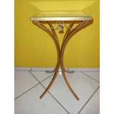 Mesinha Canto Ferro 30 Cm Com Vidro 