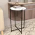 Mesinha Decorativa Alta Lateral Industrial Articulada Em Aço Cor Branco