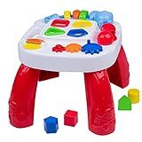 MESINHA DIDATICA INFANTIL COM ATIVIDADES - VERMELHO