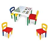 Mesinha Infantil Didática Com 4 Cadeiras  Mini Mesa Desmontável Para Crianças  Com Compartimento Para Material Escolar  Uso Em Refeição  Atividade E Aprendizado  Colorida