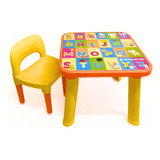 Mesinha Infantil Educativa Com Cadeira Alfabeto Aprender E Brincar Atacarejo Kids