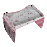Mesinha Infantil Portátil Para Cadeirinha E Carrinho De Bebe Montessoriano Menina Rosa Apoio Escrever Comer Desenhar