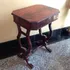 Mesinha Lateral Retangular Inglesa Com Marcheterie Antiga