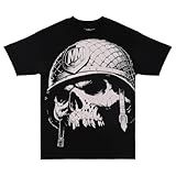 Metal Mulisha Camiseta Masculina De Manga Curta War Zone Preta Preto M