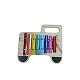 Metalofone Caminhão 8 Teclas Coloridas De Aço Afinadas