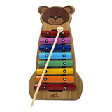 Metalofone Urso Colorido Vibratom P2236 Com 8 Teclas Em Aço Cor Marrom