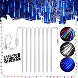Meteoro Cascata 8 Tubo Led Bastão Chuva Gelo Luz Natal Pi Cor Das Luzes Br703 colorido