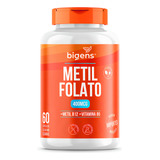 Metilfolato 60 Cps L Metil Folato Ácido Fólico Ativo Bigens Sabor Neutro