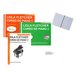 Método Curso De Piano 1 2 E 3 caderno Música Leila Fletcher