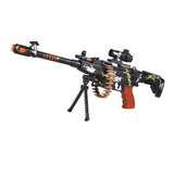 Metralhadora Fuzil Arma Militar Som Luz 62 Cm Frete Gratis