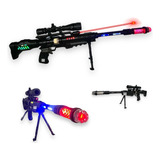 Metralhadora Infantil Brinquedo C Laser Arma Fuzil Sniper