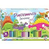 Meu Incrível LIVRO KIT Brilhante Para Colorir Dinossauros Incríveis