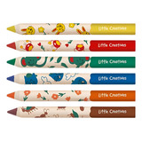 Meu Primeiro Lápis De Cor Creatives Faber 6 Cores Apontador Marcação Colorido