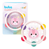 Meu Primeiro Pandeiro Brinquedo Educativo Buba Zoo Unicórnio Cor Rosa