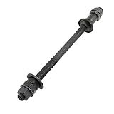 Meuey Lyot Eixo De Bicicleta 190 Mm Eixo Traseiro De Várias Velocidades Para Bicicleta 9 5 Cm Preto 26 TPI Kit De Arruela De Porca De Bloqueio Cônico 1 Peça