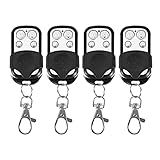 Mewmewcat 4pcs Chave De Controle Remoto Roubo Com Um Clique Contra 4 Botões Emparelhamento Simples 433 MHz Para Claraboia De Portão De Garagem De Carro