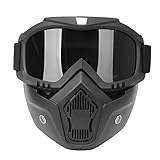 Mewmewcat Óculos De Mortorcycle Máscara Facial Mortorcycle Óculos De Alta Definição Com Filtro De Boca Para Capacete Aberto Protetor Facial De Motocross