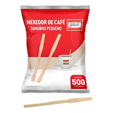 Mexedor Palheta De Madeira Para Café 9cm Pacote 500 Unid 