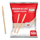 Mexedor Palheta De Madeira Para Café 9cm Pacote 500 Unid