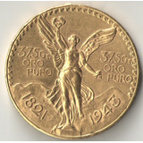 Mexico 50 Pesos 1943 Ouro 41,60 Gramas Au 900 37 M Data Rara