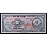 Mexico Bela Cédula 10 Pesos 1949 S fe Bem Escassa