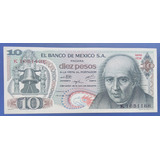 Mexico Bela Cédula 10 Pesos 1975 Fe
