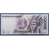 Mexico Bela Cédula 50 000 Pesos 1990 Quase Soberba Rara