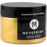 MEYSPRING Pó De Mica Royal Gold Para Resina Epóxi Ouro Kintsugi Pigmento De Resina Epóxi Cor De Resina Para Kit De Reparo Kintsugi E Epóxi Metálico Suprimentos De Arte Em Resina Pó De Mica De