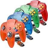 Miadore 4 Pack Classic N64 Controller- Wired N64 Controllers With Upgraded Joystick For N64 Video Game System N64 Console