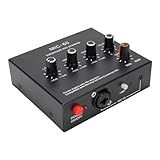 MIC Gain Booster- Pré -amplificador Para Microfone Dinâmico De Condensador- XLR Com Fonte De Placa De 48V- Saídas De Entrada De 3-5 Mm De 6-35 Mm- Som De Qualidade Do -Com Cabo