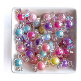 Miçanga Bala Candy Color P Pulseira Infantil 25 Pçs