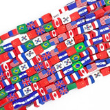 Miçanga Bandeiras P Pulseiras Futebol Mundo Brasil 40 Pçs