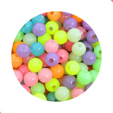Miçanga Bola Fluorescente Brilha No Escuro 8mm Kit 1000un Cor Colorido Diâmetro 8 Mm