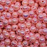 Miçanga Bola Irisada 8mm 40g Aprox 150 Unidades ROSA ESCURO