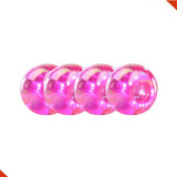 Miçanga De Bola Translúcida Irisada Passante De 4mm C 500g