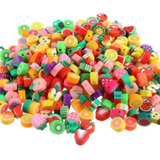 Miçanga Frutas P Artesanato E Bijuterias 50 Pçs Comprimento 10 Mm Cor Colorida Diâmetro 10 Mm