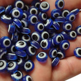 Miçanga Olho Grego 10 Mm Para Bijuterias Artesanato 100 Peça