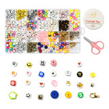 Miçangas Colorida Kit 500 Pçs P fazer Pulseiras E Brinde Diy