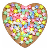 Miçangas Coloridas Infantil Passante Estrela 12mm 100 Pçs