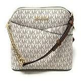 Michael Kors Bolsa De Couro Transversal Média Jet Set Baunilha