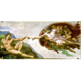 Michelangelo Gravura Hd Arte 45cmx100cm Enfeite